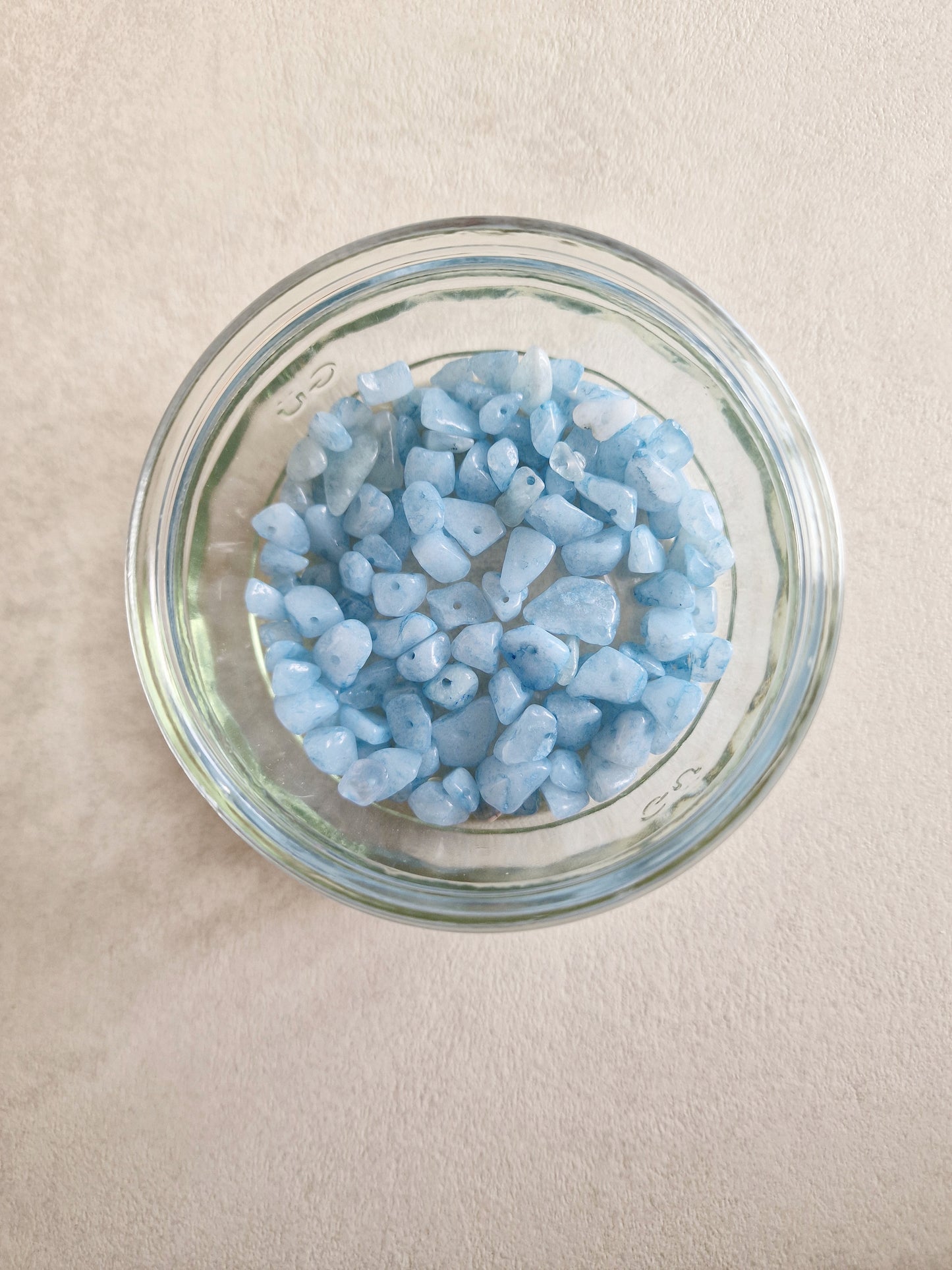 Crystal chip beads with holes