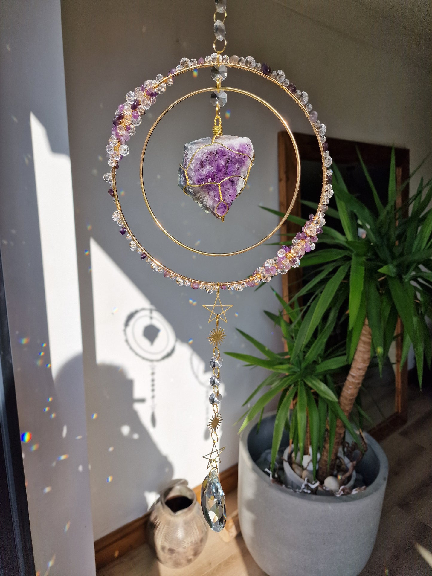 Crystal amethyst suncatcher - Yennifer