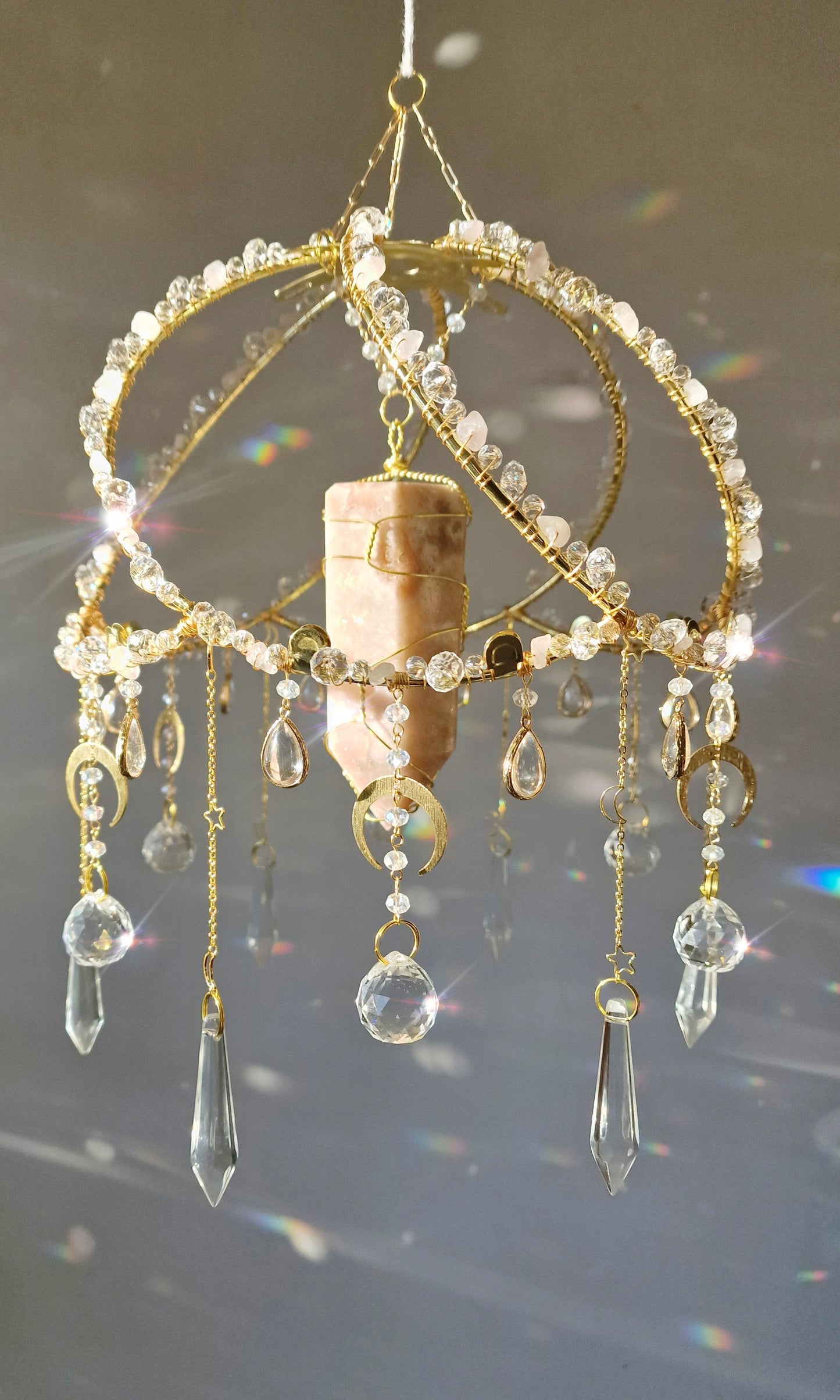 Pink Amethyst Suncatcher Aquila