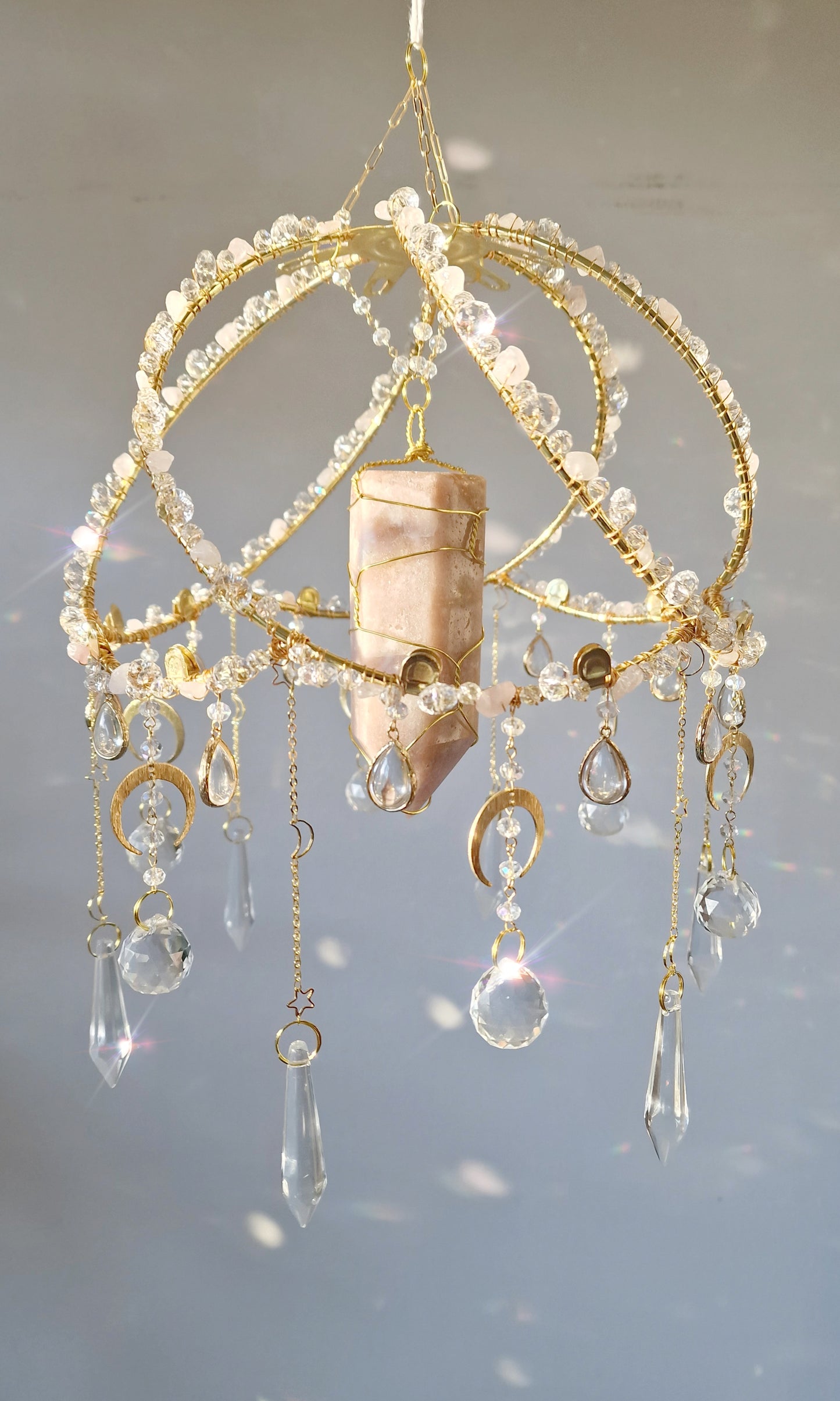 Pink Amethyst Suncatcher Aquila
