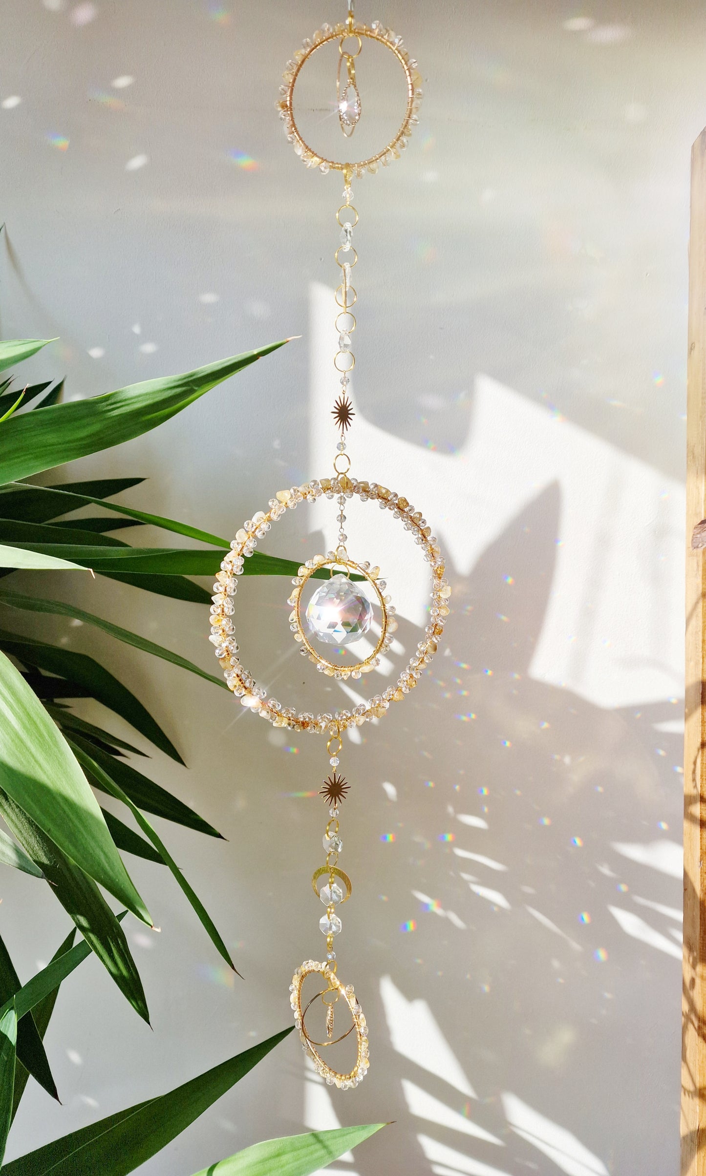 Beaded Hoop Suncatcher DIY Kit with Video Tutorial - 3 Suns