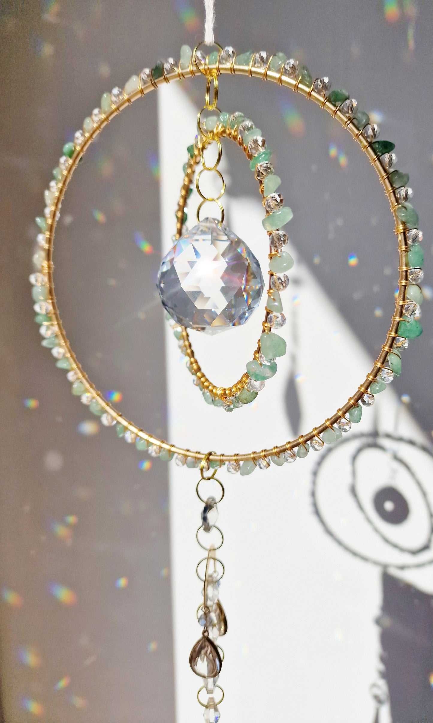 Crystal suncatcher adventurine