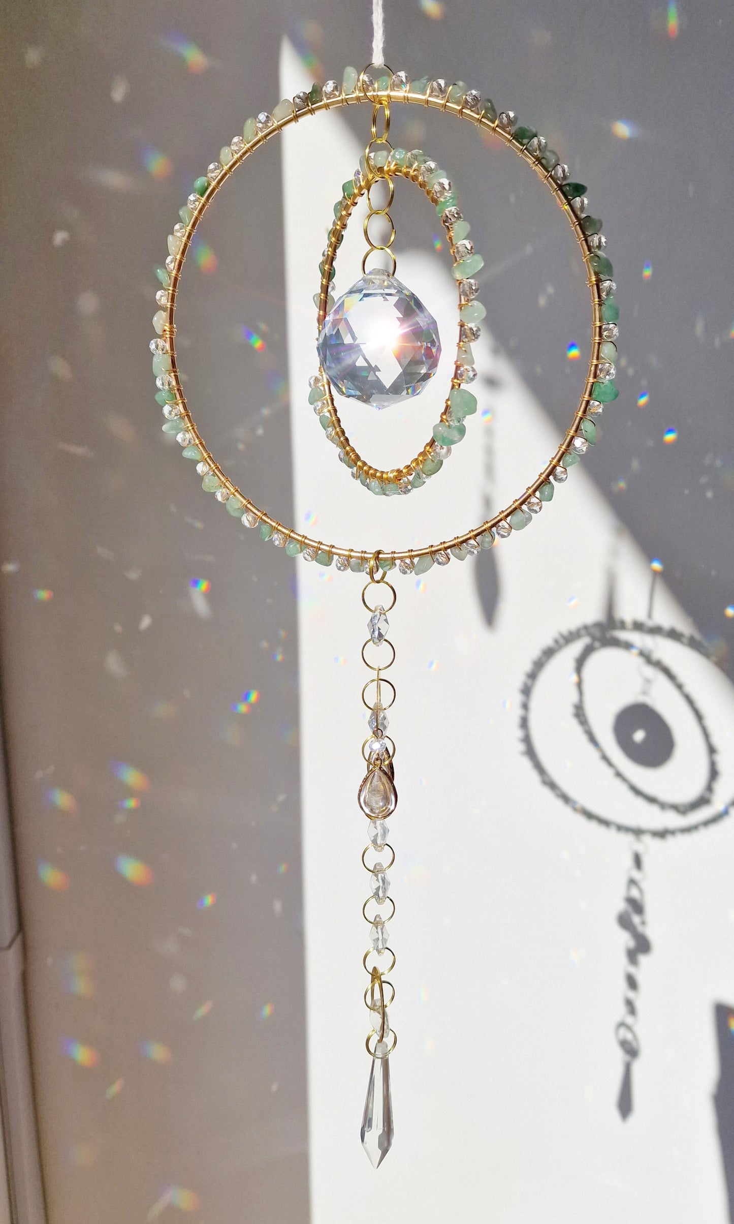 Crystal suncatcher adventurine