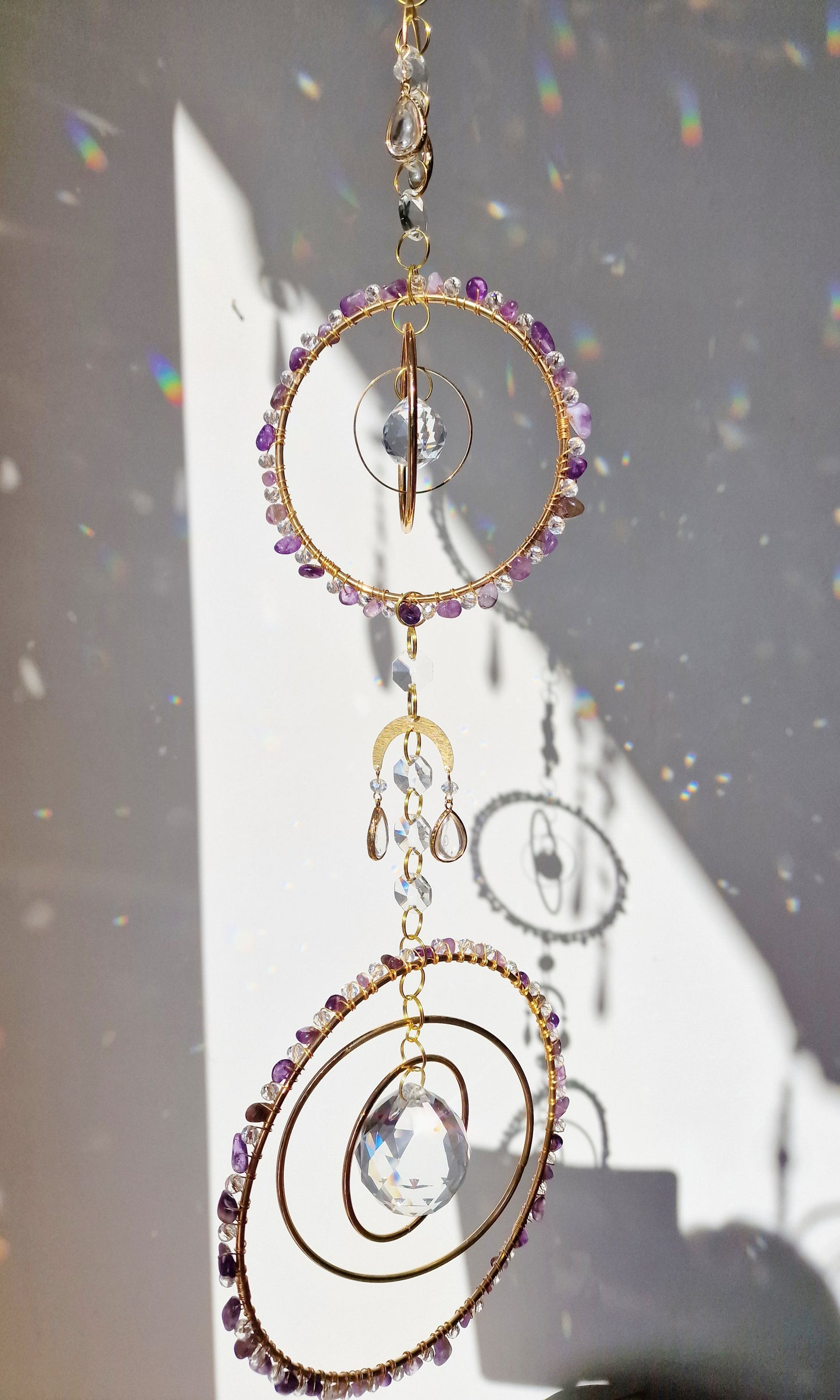 Crystal suncatcher amethyst