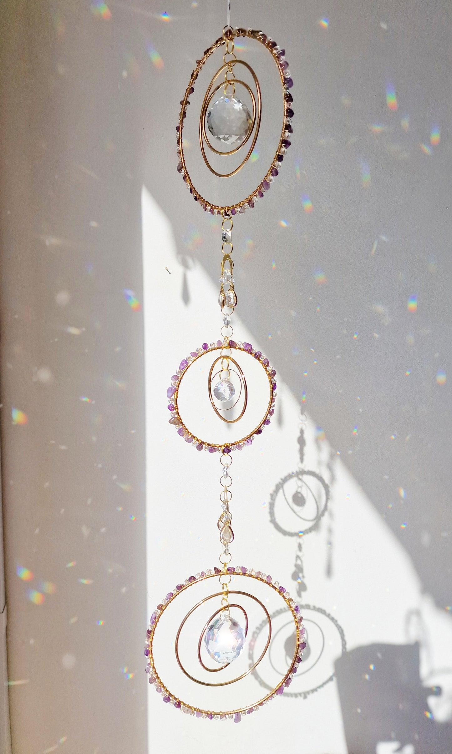 Crystal suncatcher amethyst