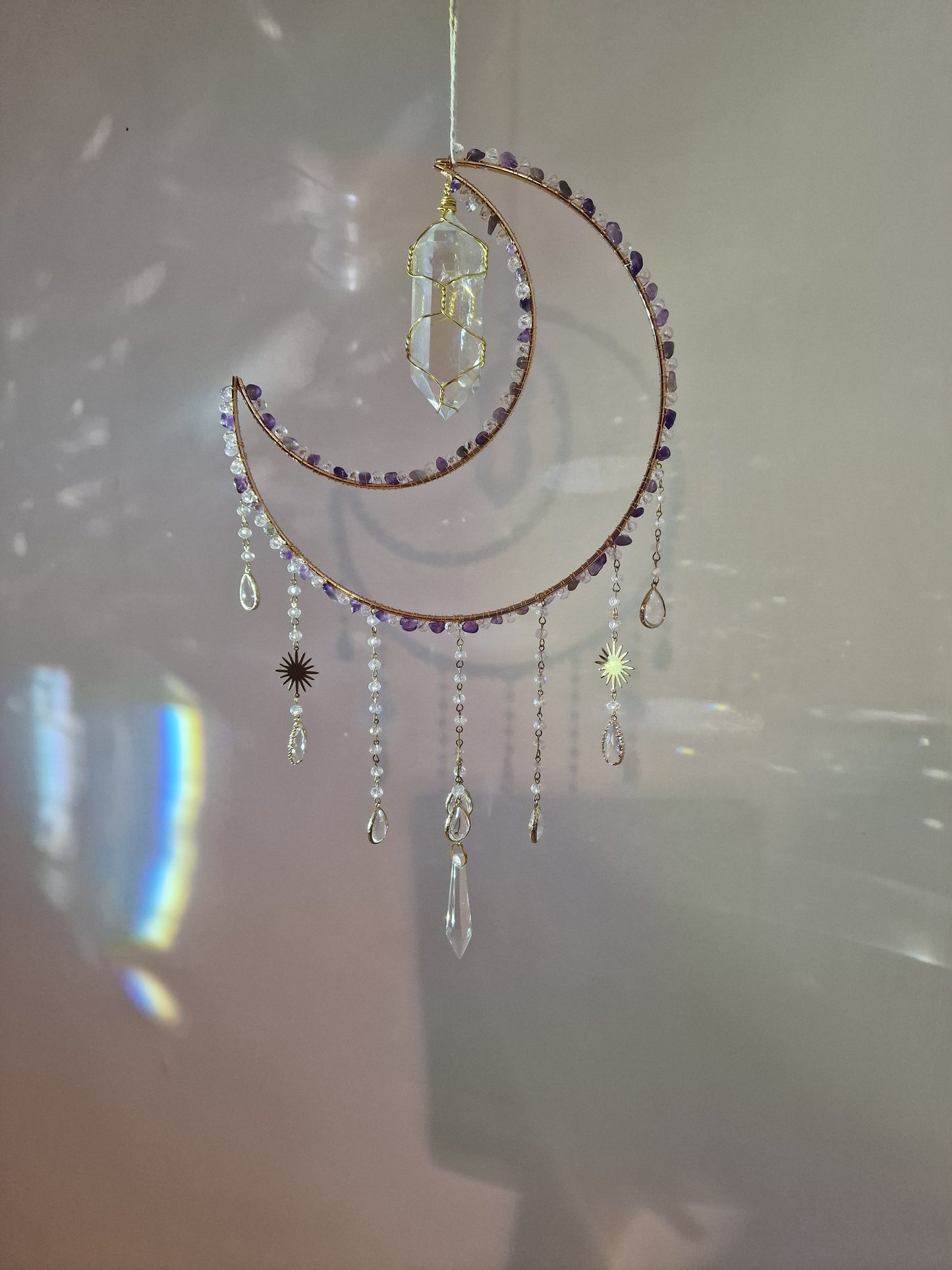 New - Moon suncatcher amethyst - Bianca