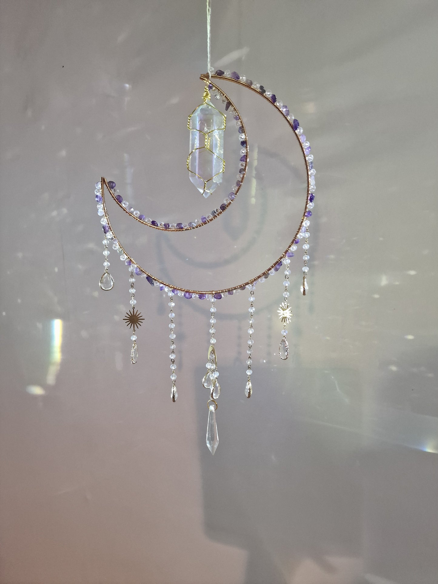 New - Moon suncatcher amethyst - Bianca