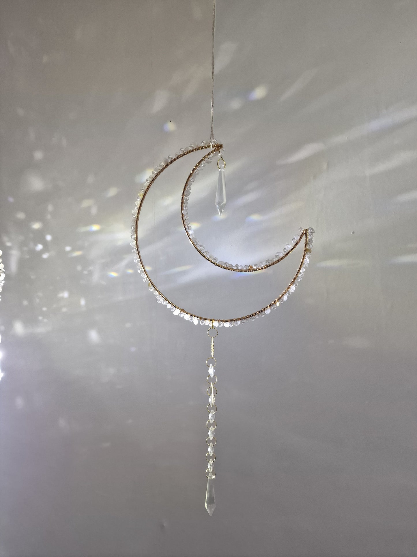 Suncatcher Moon with crystal chips