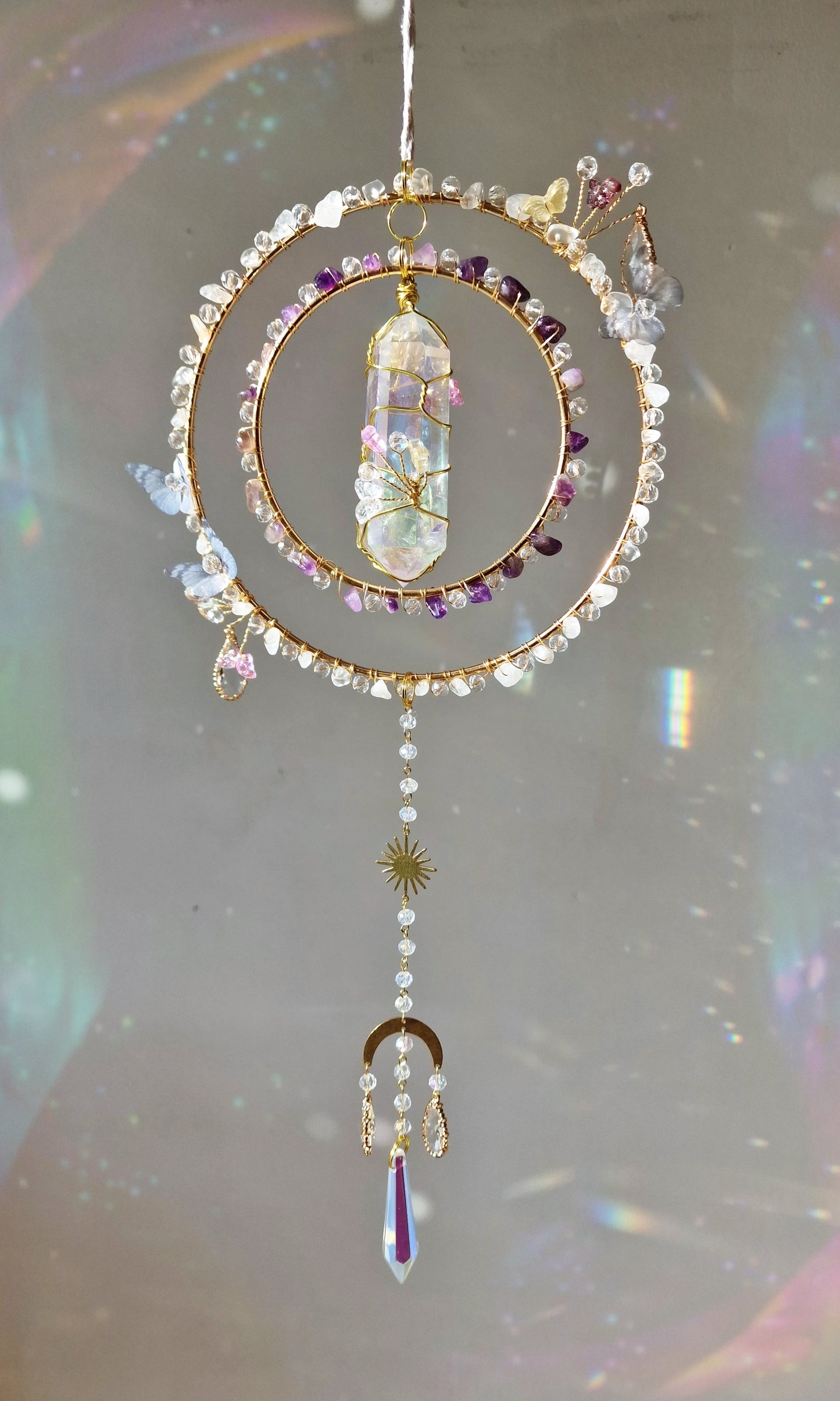 Butterfly Fairy Suncatcher - Comma Butterfly
