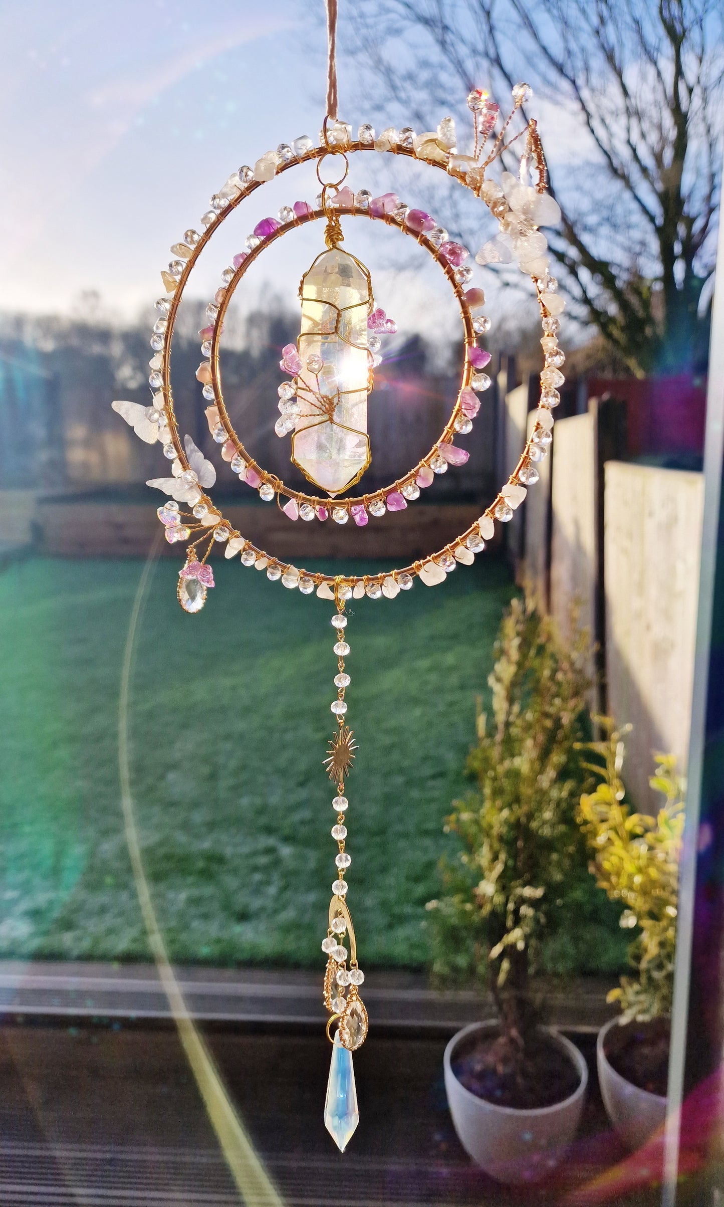 Butterfly Fairy Suncatcher - Comma Butterfly