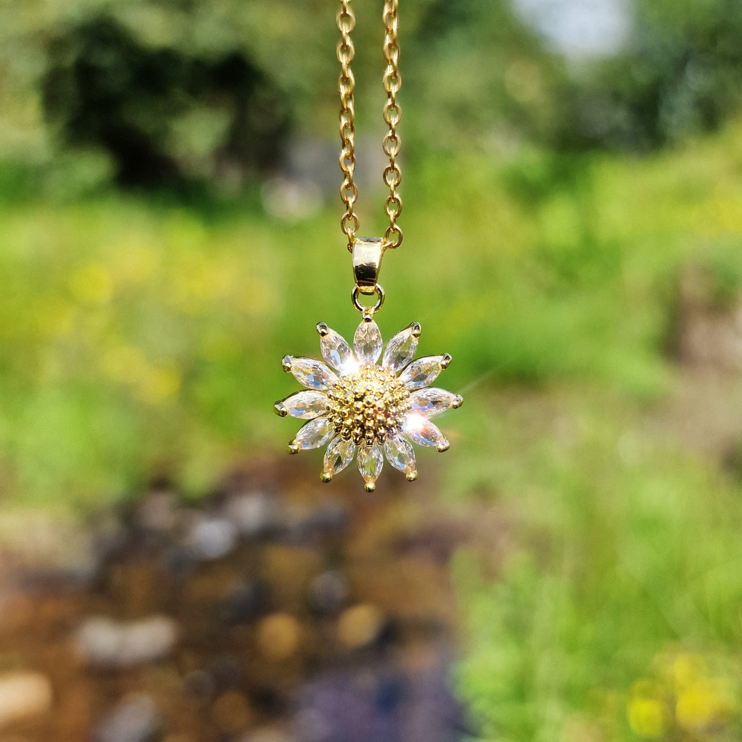Wearable Sunflower Suncatcher – Necklace Only