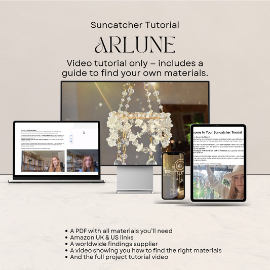 Floral Chandelier Suncatcher Video Tutorial + Materials Guide | Arlune