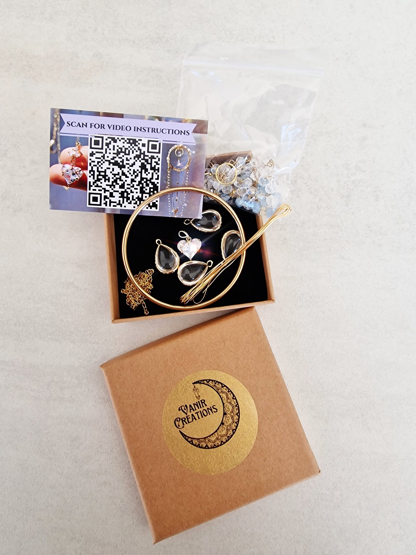 Patreon - DIY Suncatcher Necklace Kit and Tutorial - Heart