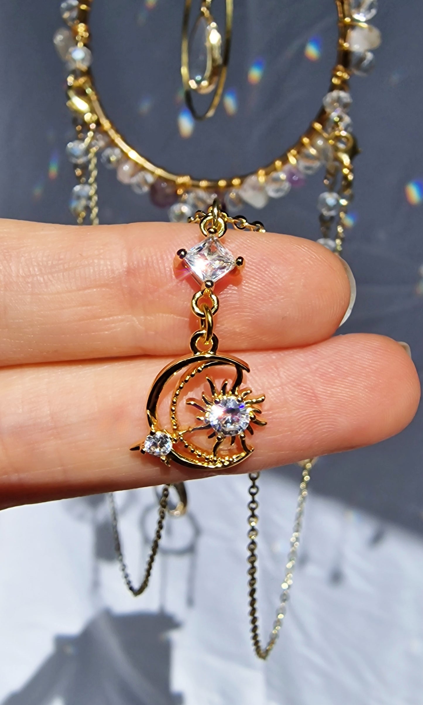 Moon Suncatcher Necklace - Necklace Only