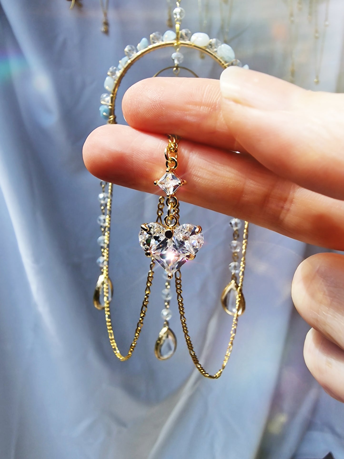 Patreon - DIY Suncatcher Necklace Kit and Tutorial - Heart