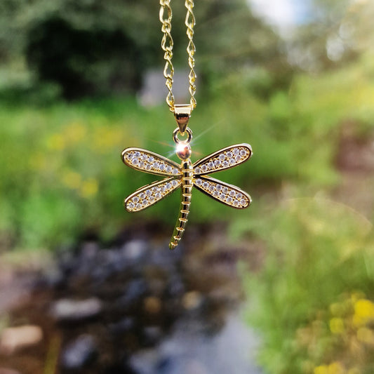 Wearable Dragonfly Suncatcher – Necklace Only