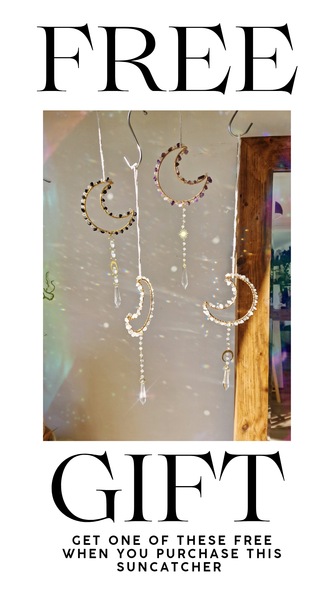 Moon Butterfly Fairy Suncatcher - Blue Morpho