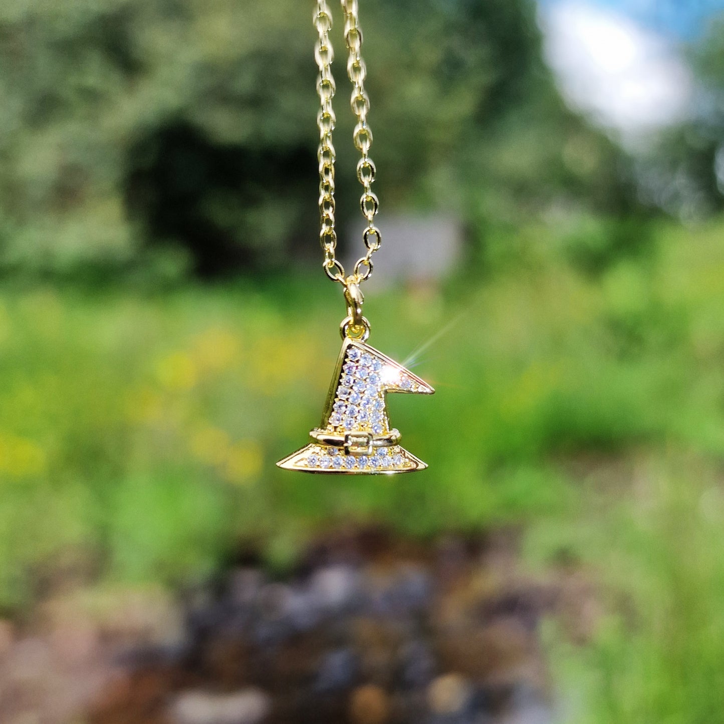 Wearable Witches Hat Suncatcher – Necklace Only