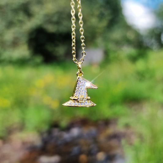 Wearable Witches Hat Suncatcher – Necklace Only