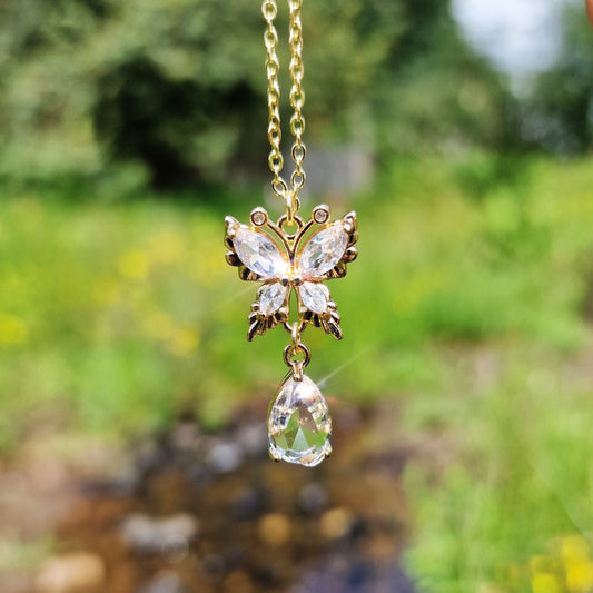 Wearable Butterfly Suncatcher – Necklace Only