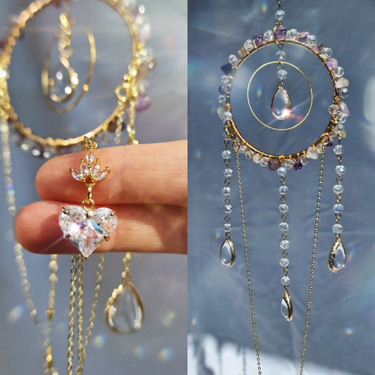 Heart Suncatcher And Wearable Necklace