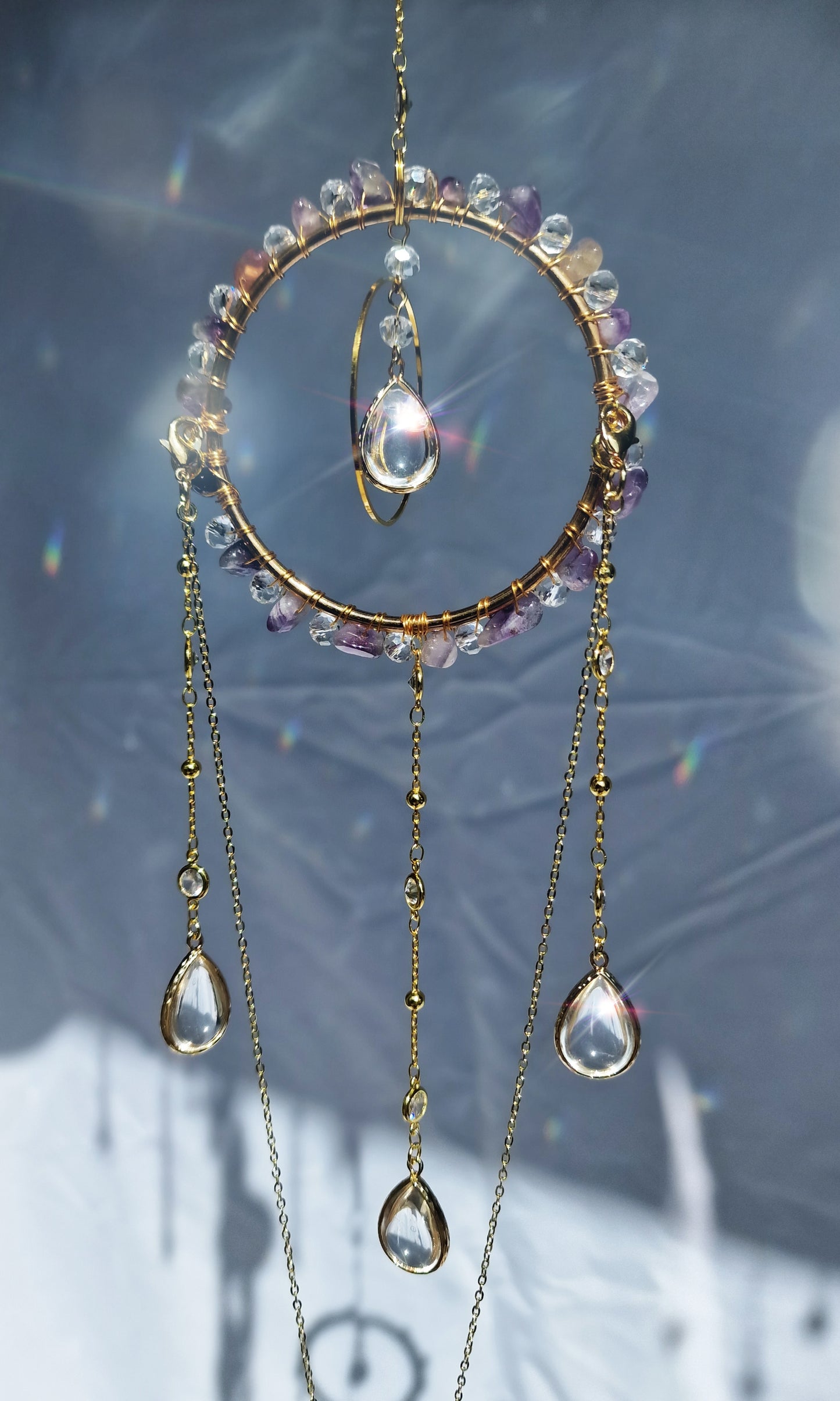 Suncatcher Base - Gold Chain Tails