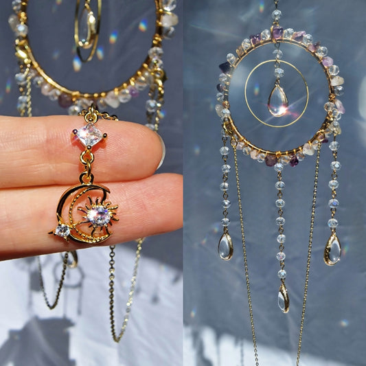 Moon Suncatcher And Wearable Necklace