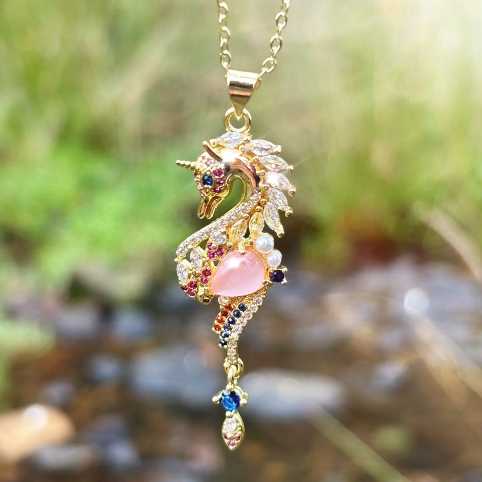 Seahorse Starlight Wearable Suncatcher – Necklace Only