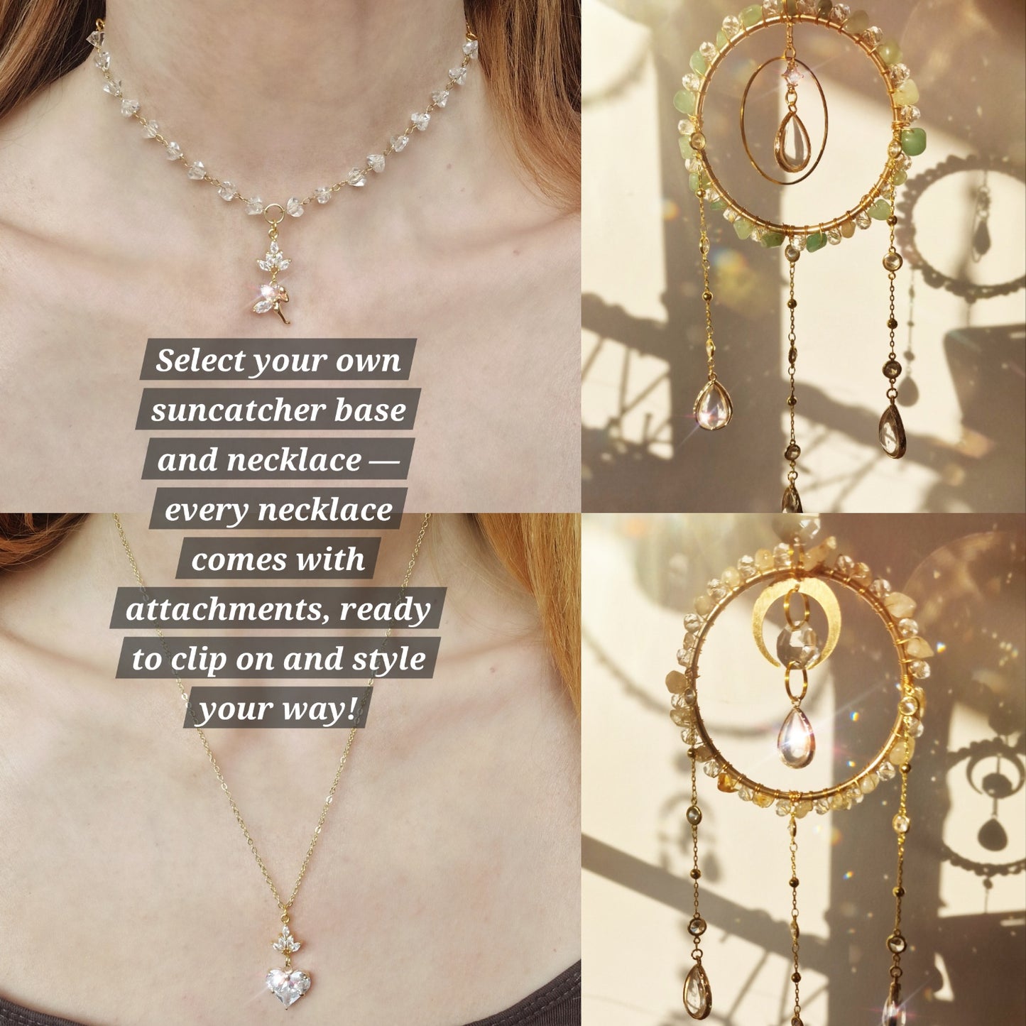 Wearable Rose Suncatcher – Necklace Only