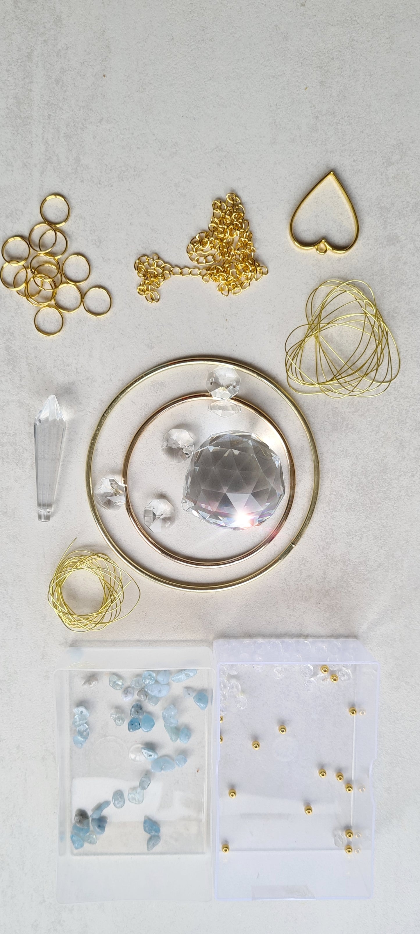 DIY suncatcher kit crystal suncatcher - Moon and star