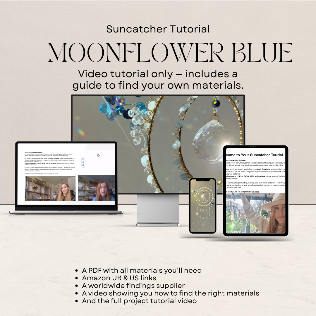 8 Suncatcher Tutorials Bundle – DIY Crystal Designs + Materials Guide