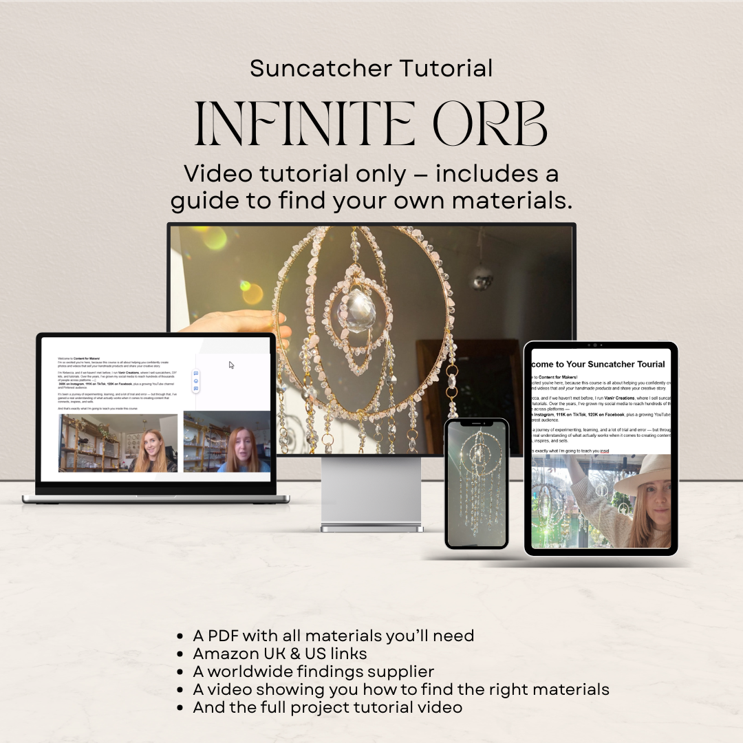 8 Suncatcher Tutorials Bundle – DIY Crystal Designs + Materials Guide