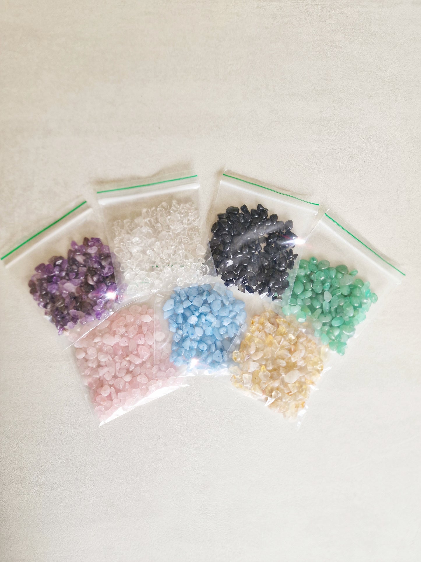 Crystal chip beads with holes