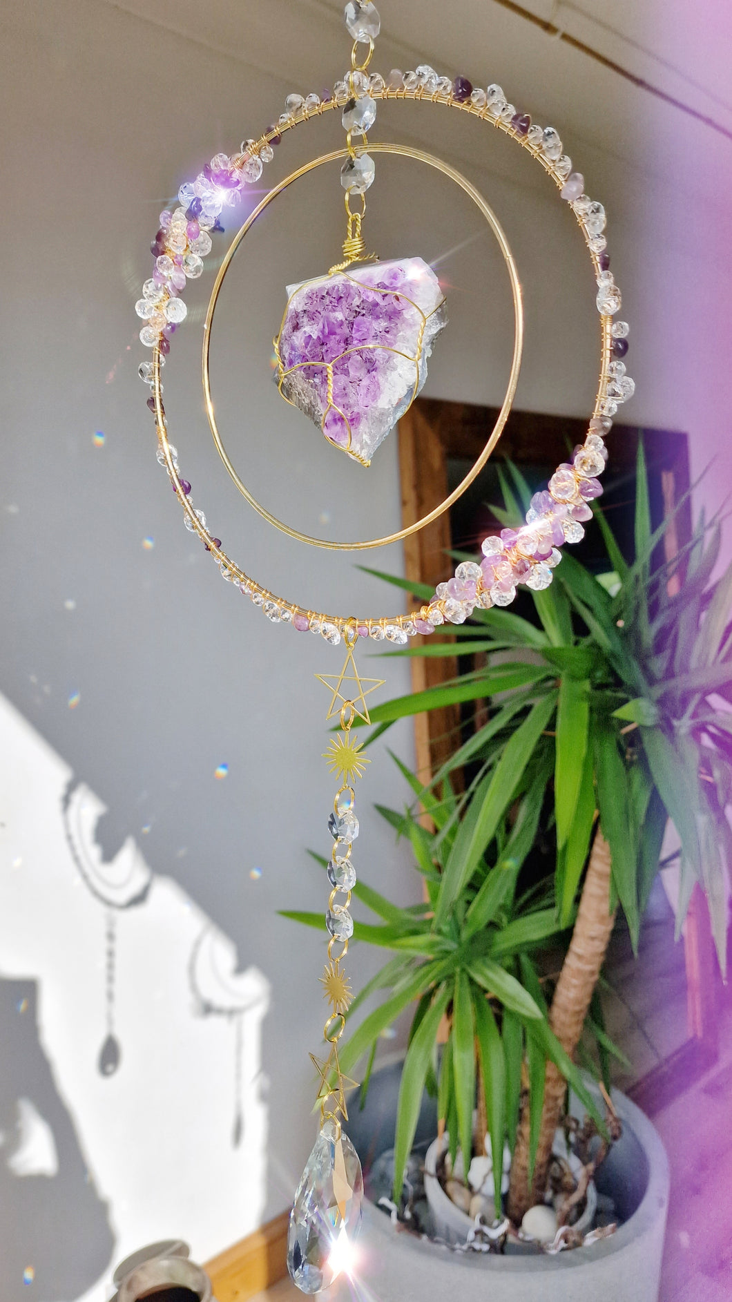 Crystal amethyst suncatcher - Yennifer