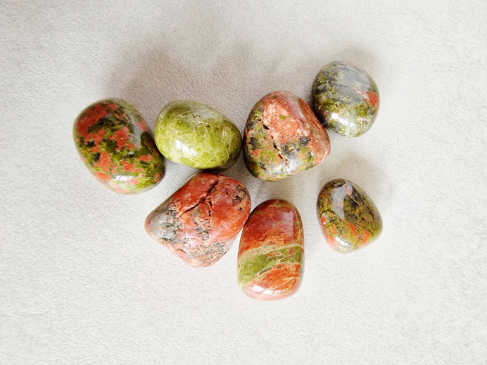 Unakite tumble stone