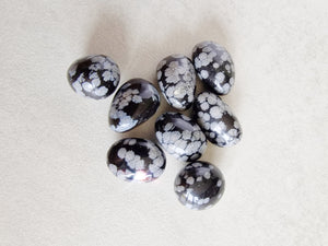 Snowflake obsidian tumble stone