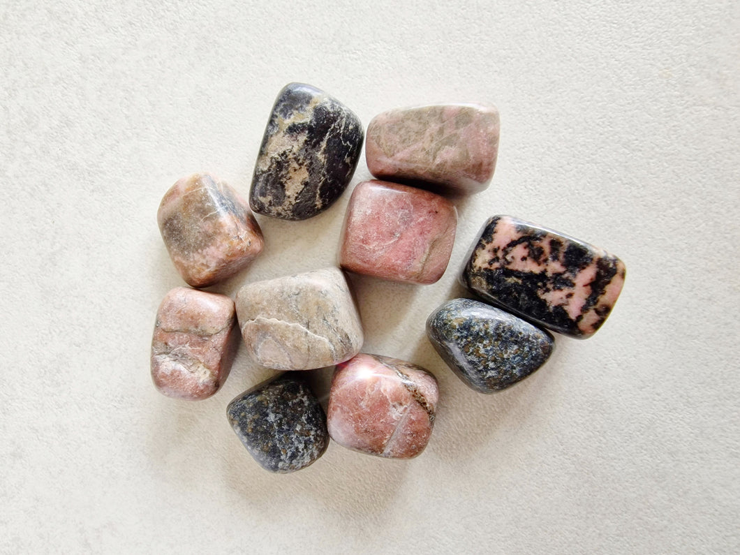 Rhodonite tumble stone