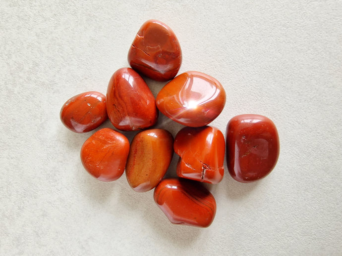 Red jasper tumble stone