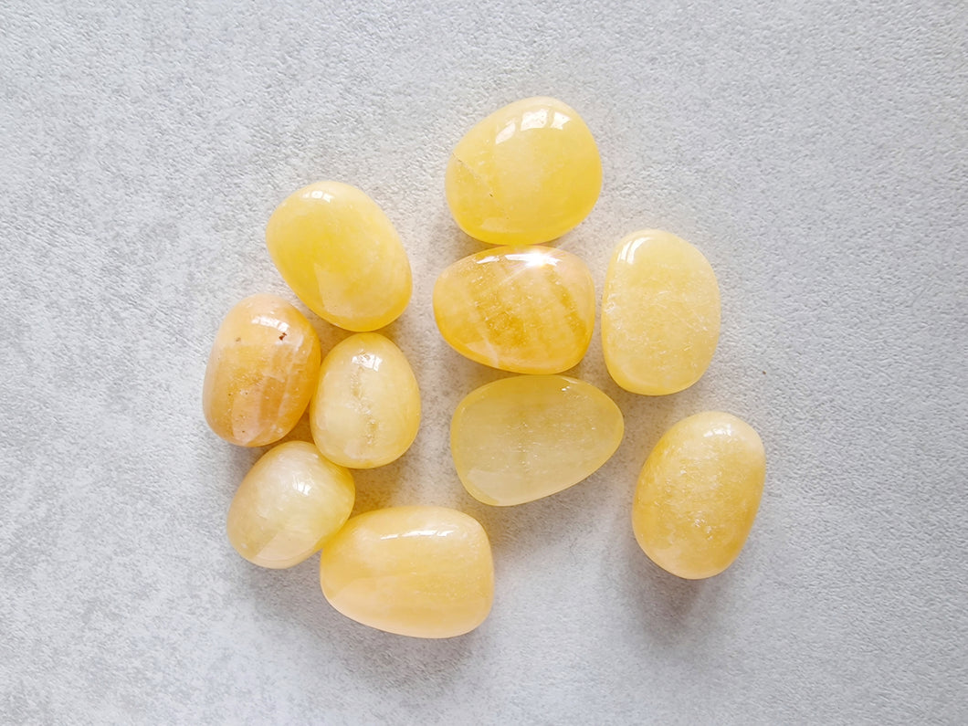 Orange Calcite tumble stone