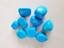Load image into Gallery viewer, Howlite turquoise tumble stone