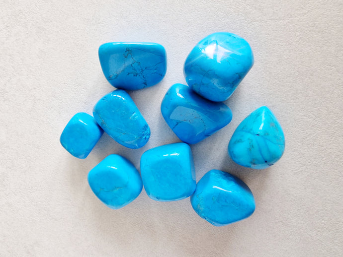 Howlite turquoise tumble stone