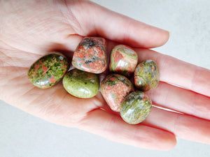 Unakite tumble stone