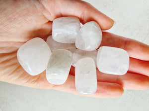 Snow Quartz tumble stone