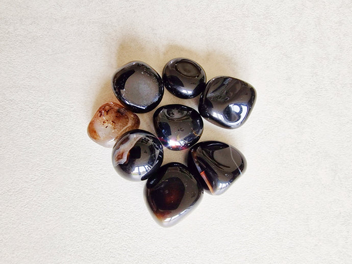 Black Onyx tumble stone