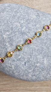 Rainbow clover bracelet