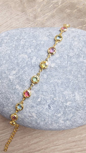 Rainbow clover bracelet