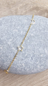 Moon and star bracelet