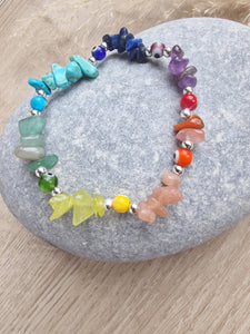 Rainbow evil eye Sparkle bracelet