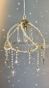 Clear quartz lampshade suncatcher Mia