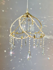 Clear quartz lampshade suncatcher Mia